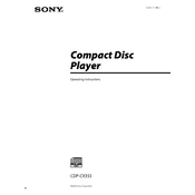 Sony CDP-CX355 manual cover