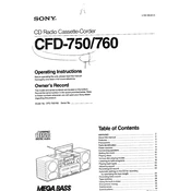 Sony CFD-750 manual cover