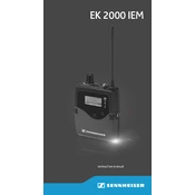 Sennheiser EK 2000 IEM manual cover