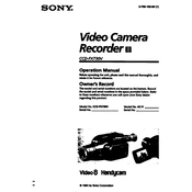 Sony CCD-FX730V manual cover