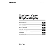 Sony GDM-F520 manual cover