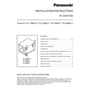 Panasonic FV-10NLF1E, FV-20NLF1 manual cover