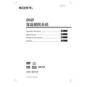 Sony DAV-SB100 manual cover