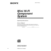 Sony MHC-NX3AV manual cover