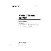 Sony HT-DDW700 manual cover