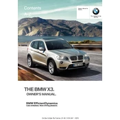 BMW X3 xDrive28i X3 Series 2013 manual cover