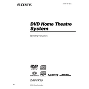 Sony DAV-FX10 manual cover