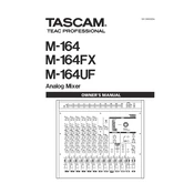 Tascam M-164FX manual cover