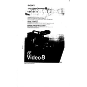 Sony CCD-V8AFU manual cover