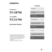 Onkyo TX SR706, TX SA706 manual cover