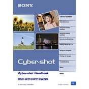 Sony DSC-W210 manual cover