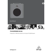 Behringer Thunderbird BX108 manual cover