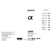 Sony DSLR-A850 manual cover