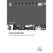 Behringer DI800 manual cover