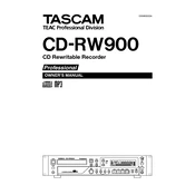 Tascam CD-RW900 manual cover