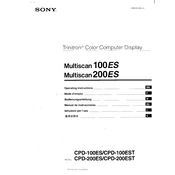 Sony CPD-100ES manual cover