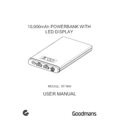 Goodmans B&M 10000 mAh PowerBank with LED Display 351969 manual cover