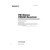 Sony STR-DE698 manual cover