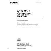 Sony MHC-GRX30 manual cover