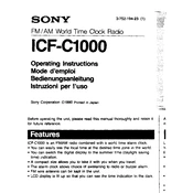 Sony ICF-C1000 manual cover