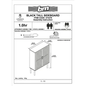 Urban Paradise B&M Black Tall Sideboard 374378 manual cover