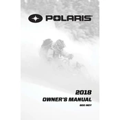 Polaris 600 Indy 2018 manual cover