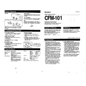 Sony CFM-101 manual cover