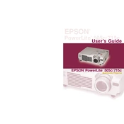 Epson PowerLite 505c manual cover