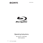 Sony BDP-18 manual cover