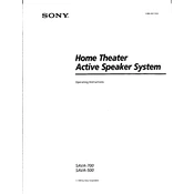 Sony SAVA 500 manual cover