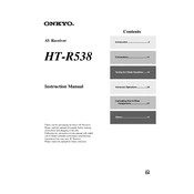 Onkyo HT R538 manual cover