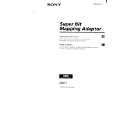 Sony SBM-1 manual cover