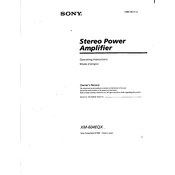 Sony XM-604EQX manual cover