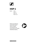 Sennheiser HSP 4-ew manual cover