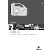 Behringer EPA40 manual cover