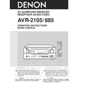 Denon AVR-885 AVR-885S manual cover