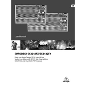 Behringer EURODESK SX2442FX manual cover