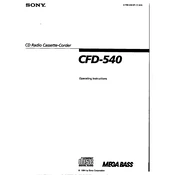 Sony CFD-540 manual cover