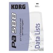 KORG Pa588 manual cover