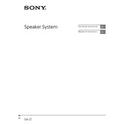 Sony SA Z1 manual cover