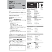 KORG WDT-1 manual cover