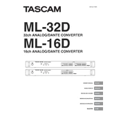 Tascam ML-16D manual cover