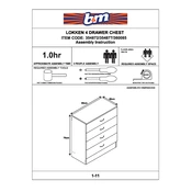 Lokken B&M 4 Drawer Chest 354872 354877 360085 manual cover