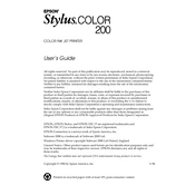 Epson Stylus Color 200 manual cover