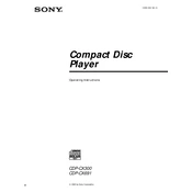 Sony CDP-CX300 manual cover