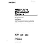 Sony CMT-DX2D manual cover