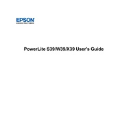 Epson PowerLite S39 manual cover