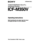 Sony ICF-M350V manual cover