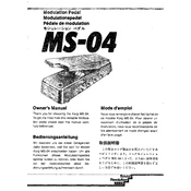 KORG MS-04 manual cover