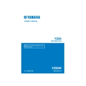 Yamaha YZ85M YZ85 2021 manual cover